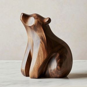 Escultura de mesa de madera, solución artística de decoración para el hogar, para arreglos interiores elegantes, mesa de sala de estar, arte para exhibir - Product Image 2