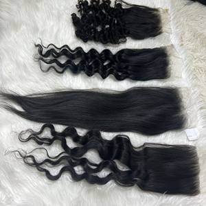 Best Seller HD <b>Lace</b> <b>Closure</b> Variety Textures Wholesale Vietnamese 100% Virgin Human Hair Extensions Straight Style Machine - Product Image 4