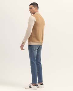 Veste d'université en laine pour hommes, 100% coton, fermeture à boutons, style bombardier de baseball Letterman College pour l'hiver - Product Image 2