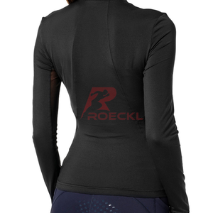 Haut athlétique équestre respirant femmes équitation tissu extensible léger élégant évacuation de l'humidité chemise coupe confortable - Product Image 6