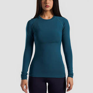 Women's Breathable Eco-Friendly Quick Dry Long Sleeve Rash Guard Sportswear <b>Swimming</b> <b>Shirt</b> Plus Size - Product Image 1