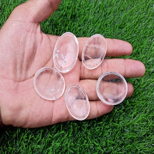 Cristal Claro Cuarzo Preocupación Piedra Hermosa Oval Pulgar Piedra Corazón Patrón Ágata Chakra Tallado Amor Super Calidad Natural - Product Image 3