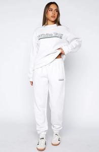 Conjuntos de 2 Piezas de Chándal Largo Bordado Sólido para Mujer de Invierno - Product Image 2