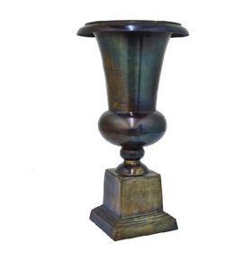 Grand Vase à Fleurs en Laiton Plaqué Noir Bol Vente à Chaud Maison Salon Décoration de Table Jardin Traditionnel Métal Aluminium - Product Image 1