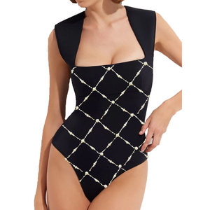 2025 Trendy Custom Theme Design Stylish Shiny <b>High</b> Quality Bathing Clothing Comfortable Breathable Tight Fit <b>Swimsuit</b> Cover Ups - Product Image 5