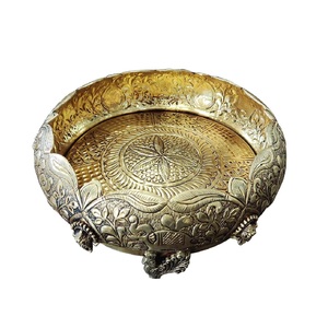 ชามข้าวทรงกลมดีไซน์หรูทันสมัย ทำจากอะลูมิเนียม งานแฮนด์เมด รับสั่งทำ  ลายตอกแบบมีเท็กซ์เจอร์ - Product Image 4