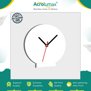 Bulk Quantity Exporter Selling Top Quality Modern Design MDF & Acrylic Handcrafted Glossy & Matte Blank Sublimation Master <b>Clock</b> - Product Image 3