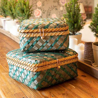 Vente en gros boîtes en bambou pour biscuits et brownies boîte de rangement de haute qualité pour emballage de biscuits