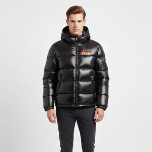 Chaqueta Bomber Personalizada para Hombre, Chaqueta Impermeable con Capucha, Chaqueta de Burbujas, Estilo Urbano 2025, Chaqueta de Invierno Cómoda para Hombre - Product Image 4