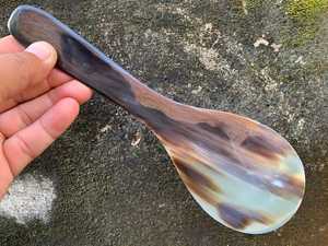 2025 New Arrival <b>Set</b> of 2 Natural Ox & Buffalos Horn Flatware Spoon Premium Natural Horn Spoon - Product Image 4