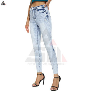 Pantalon large décontracté en denim cargo pour femme, hiver, 100% coton, taille élastique, service OEM - Product Image 3