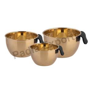 Juego de Tazones Medidores de Acero Inoxidable Ultra Duradero Japonés, 3 Coladores, Elegante y Versátil, Esencial para la Cocina, Certificado LFGB - Product Image 2