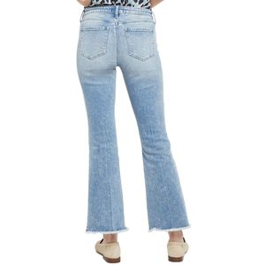 Jeans da Donna NYDJ a Zampa d'Elefante con Orlo Sfilacciato, Vita Alta, Lavaggio Chiaro, Stile Casual, Vestibilità Skinny, Taglie XXL XL, Denim Lavabile per l'Inverno - Product Image 2