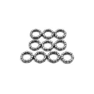 Retenedores de bolas de acero inoxidable para bicicleta, retenedor de rodamiento pulido plateado para fondo - Product Image 1