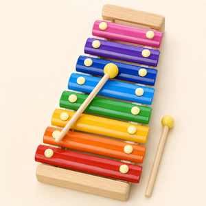 Xilófono Educativo de Madera y Metal Colorido, Juguete Musical para Niños de 2 a 13 Años, 50 Piezas, 8 Escalas, Itsy Tots - Product Image 4