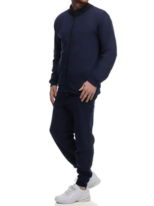 ชุดวอร์มผู้ชายผ้าฟลีซเนื้อหนา 100% ผ้าฝ้าย แบบสั่งทำพิเศษ พร้อมแจ็คเก็ตซิปและกางเกงผ้าฝ้าย - Product Image 2