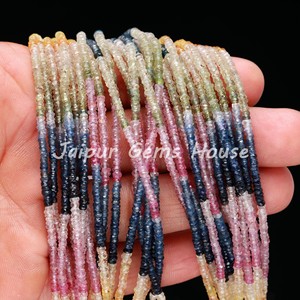 เกรด AAA ไพลินหลายเหลี่ยมเพชรพลอยธรรมชาติลูกปัด2-5มม. เครื่องประดับแฟชั่นที่กำลังมาแรงใหม่สำหรับผู้หญิงสำหรับสร้อยคอสร้อยข้อมือ - Product Image 1