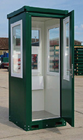 Cabine de Garde Préfabriquée à Assemblage Facile, Écologique, Étanche, Légère, au Design Traditionnel, en Acier Galvanisé, Alimentée par Énergie Solaire