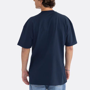 T-shirt oversize pour homme, style hip-hop, col rond, couleur unie, streetwear, jersey de coton lourd - Product Image 4