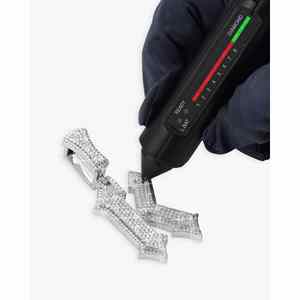 จี้ตัวอักษร K ทอง 14K ประดับมอยซาไนต์ ดีไซน์หรูหราสำหรับผู้หญิง - Product Image 4