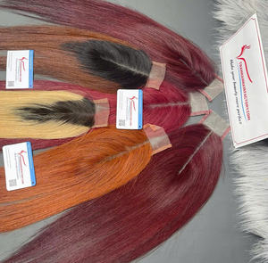 Produit phare : Extensions de cheveux humains avec closure frontale, couleur brillante, nombreuses textures - Product Image 3