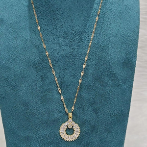 New Design 14K Gold Plated Brass Chain Pendent Skin-Friendly and Sweat-Proof <b>Indian</b> Jewellery Accessories Silver Plated - Product Image 5