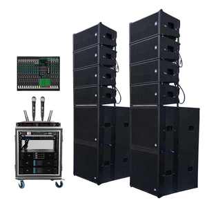 Ensemble de haut-parleurs de sonorisation Line Array double 8 pouces avec caisson de basses passif 18 pouces, système de sonorisation professionnel pour extérieur, idéal pour les églises - Product Image 2