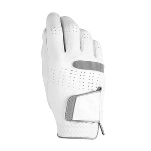 Gants de golf en cuir jaune en peau de mouton Nouveau design pour hommes Gant de golf en cuir Cabretta pour droitier couleur jaune avec sangle noire - Product Image 6