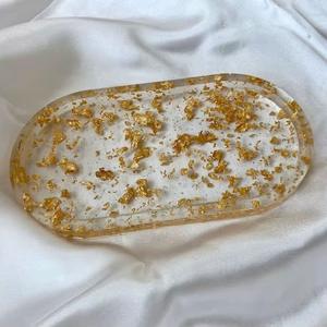 Plateau décoratif en résine de plusieurs couleurs, organisateur de cosmétiques, décoration d'intérieur, plateau ovale en résine, plateau de coiffeuse, haute qualité - Product Image 6