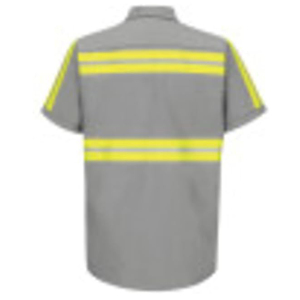 Chemises de sécurité réfléchissantes professionnelles haute visibilité pour hommes chemises de sécurité à bande réfléchissante avec chemise boutonnée de taille personnalisée - Product Image 2