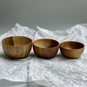 Best Selling Vietnam Acacia Wood Bowl for Condiments/ Dip Sauce Nuts Ketchup <b>Jam</b> Herb Round - Product Image 5