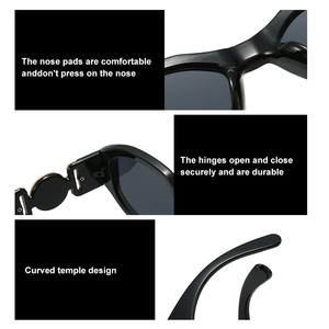 Lunettes de soleil de luxe pour hommes et femmes, logo personnalisé, UV400, tendance, monture carrée, vente en gros - Product Image 4