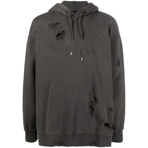 Sudaderas con capucha desgastadas lavadas con ácido de 380gsm al por mayor, Sudadera con capucha de manga larga y hombros caídos de gran tamaño con forro polar de tecnología personalizada, algodón estampado - Product Image 2