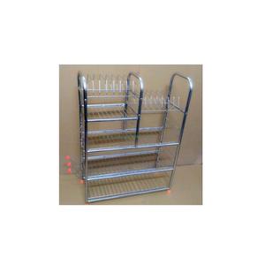 Supports et étagères d'organisation d'affichage de cuisine de luxe à 4 niveaux en acier inoxydable poli miroir de créateur admirable pour la décoration intérieure - Product Image 5