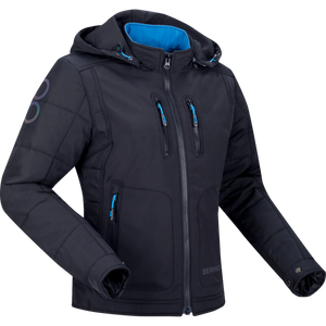 Scoop Women Motorbike Touring Softshell Waterproof Enduro/Adventure 4 Season Textile Hoodie Jacket/Chaqueta, CE Level 2 Armors - Product Image 1