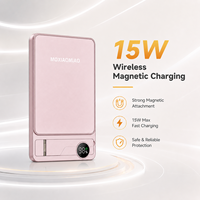 Batería Externa Magnética de 10000mAh en Tendencia 2026, Carga Rápida de 15W, Cuerpo de Aluminio con Pantalla LED para iPhone