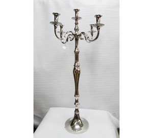 Soporte de vela de aluminio pulido, 5 brazos, calidad Premium, el más vendido - Product Image 1