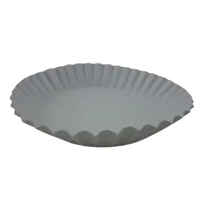 Iron Round Plate/Dish with Grey Stone Usable for eating or serving food in Hotels Restaurant Kitchenware Home Utensils