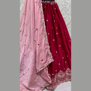 Derniers vêtements de soirée indiens de créateur Collection Lehenga de Royal Export Surat Gujarat Grossiste de broderie assortie - Product Image 5