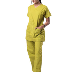 Conjuntos de Uniformes Médicos de Algodón 100% Ligeros y Cómodos Hechos a Medida para Mujer, Servicio OEM de Alta Calidad - Product Image 1
