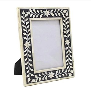 High Quality Geometric Black <b>Painting</b> Bone Inlay Photo <b>Frame</b> Handmade Bone Picture Photo <b>Frame</b> <b>for</b> Table Top/Wall Decor - Product Image 2