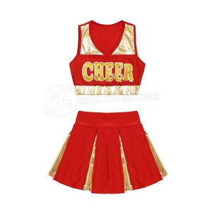 ชุดยูนิฟอร์มเชียร์ลีดเดอร์สำหรับผู้หญิง พิมพ์ลายแบบซับลิเมชั่นทั้งตัว เนื้อผ้าโพลีเอสเตอร์ 100% สวมใส่สบาย เหมาะสำหรับกีฬา ขายส่ง - Product Image 3