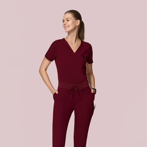 Ensembles d'uniformes de gommage à la figue d'infirmière à manches courtes - Product Image 1