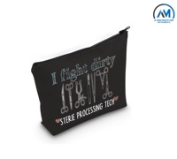 Technicien chirurgical sac cosmétique cadeau 'I Fight Dirty' traitement stérile Tech trousse de maquillage avec fermeture éclair par Al Mida
