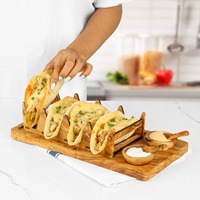 Offre Spéciale – Boîtes murales décoratives en bois d'olivier tunisien, style rustique vintage méditerranéen, sculptées à la main, pour supports à tacos – Qualité supérieure