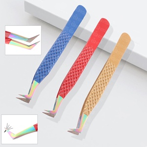 Fabricant et fournisseur professionnel en gros de pinces à extensions de cils en acier inoxydable, fabrication artisanale, logo personnalisé - Product Image 1