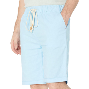 Conjunto informal de verano para hombre, conjunto de 2 piezas de color sólido, camisetas de manga corta, pantalones cortos con cordón de cintura media, Sudadera de punto con tinte liso - Product Image 3