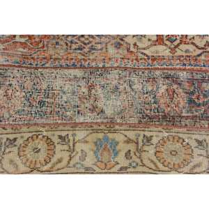 Alfombra turca Vintage Beige Rojo 2,2 X 3.6ft Diseño de retazos de lana de área grande para pasillo Dormitorio Látex para sala de estar Cabecera - Product Image 5