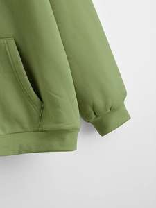 Vente en gros sweats à capuche vintage surdimensionnés de haute qualité en coton épais à fermeture éclair 500gsm pour hommes longs sweats à capuche personnalisés et unis - Product Image 5