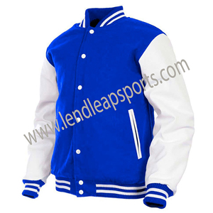 High Quality Customized Stand Collar Front Logo Men's Letterman Jacket-Woolen Fabric Quick Dry Eco-Friendly - Product Image 6